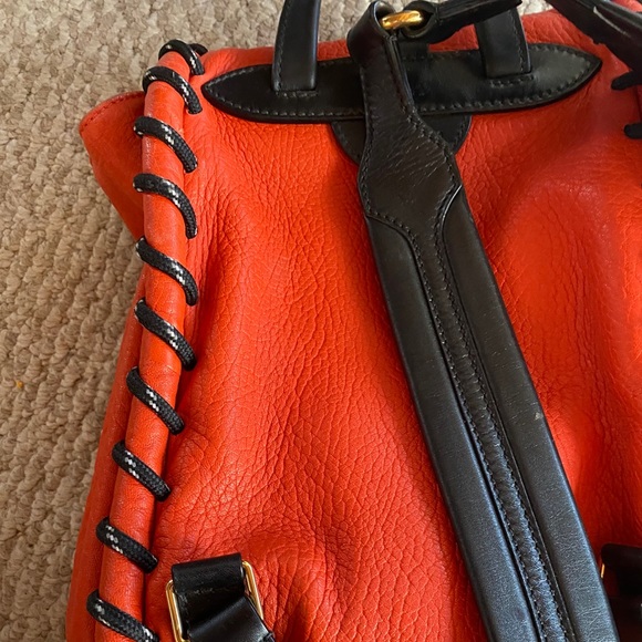 Acne Rope Backpack red leather - Picture 5 of 12